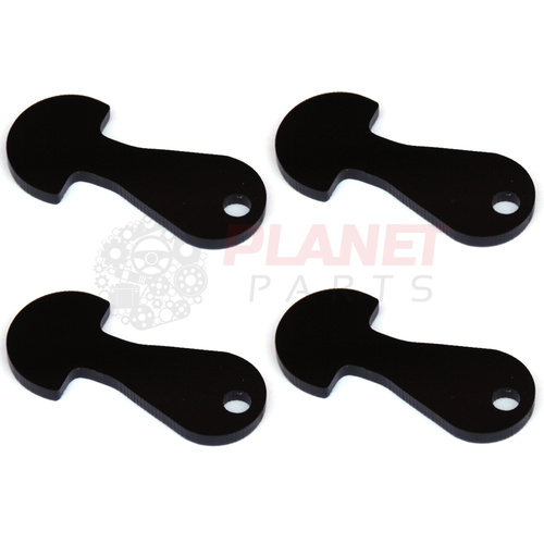 Removable Trolley Coin/Token Key X4 (Black)