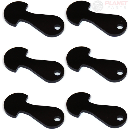 Removable Trolley Coin/Token Key X6 (Black)