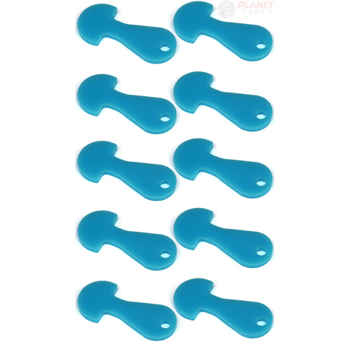 Removable Trolley Coin/Token Key X10 (Blue)
