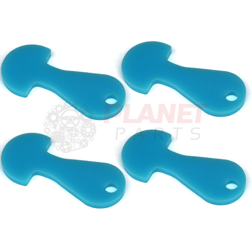 Removable Trolley Coin/Token Key X4 (Blue)