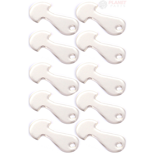 Removable Trolley Coin/Token Key X10 (Clear/Transparent)