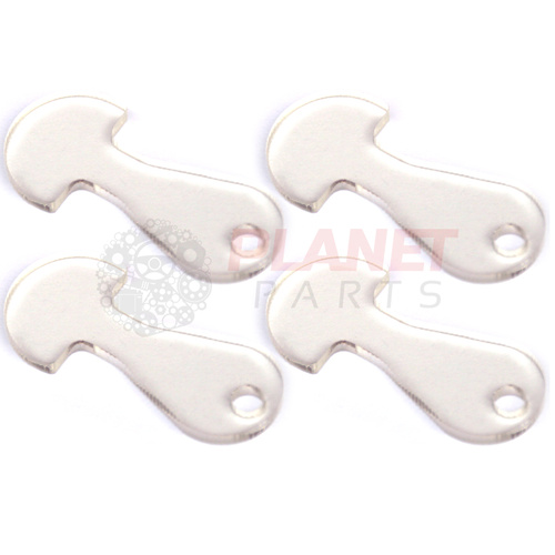 Removable Trolley Coin/Token Key X4 (Clear/Transparent)