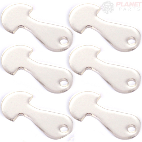 Removable Trolley Coin/Token Key X6 (Clear/Transparent)