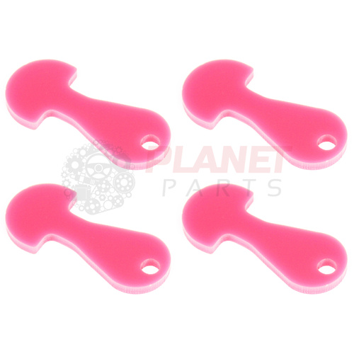 Removable Trolley Coin/Token Key X4 (Pink)