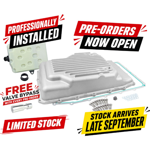 Ford Ranger PX3 & Next-Gen 10R80 Deep Cast Alloy Transmission Pan Full Install Package with Bypass Valve – Supplied & Fitted