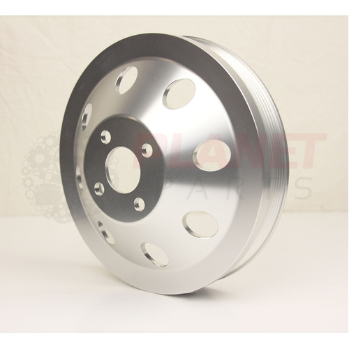 Holden Commodore VS VT VX VY 3.8L V6 ECOTEC BILLET 20% UNDERDRIVE Power Steering Pulley SILVER/RAW
